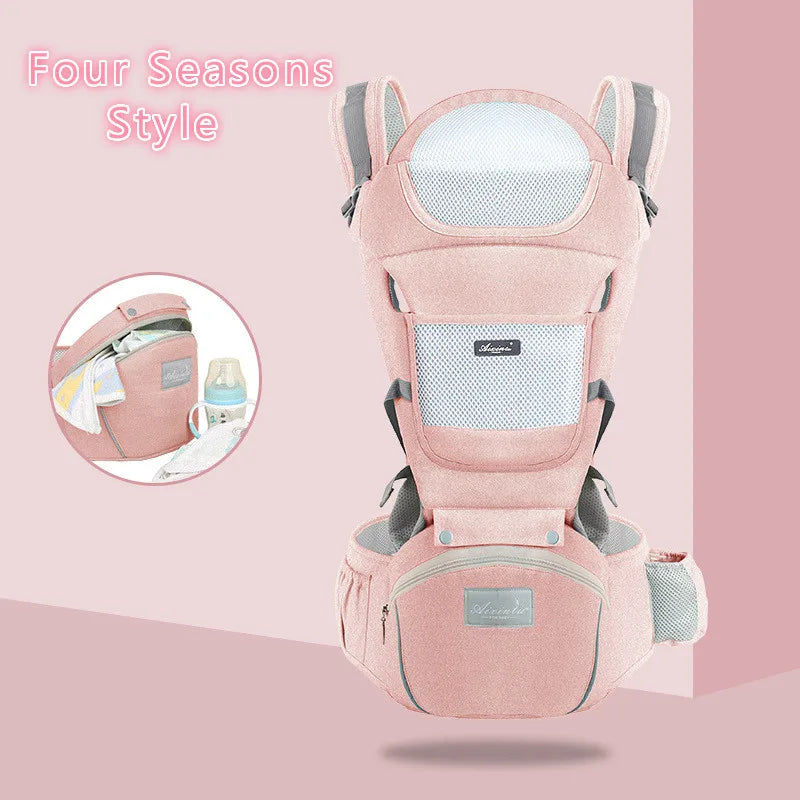Ergonomic Baby Carrier Infant Baby Hipseat Carrier Front Facing Ergonomic Kangaroo Baby Wrap Sling for Baby Travel